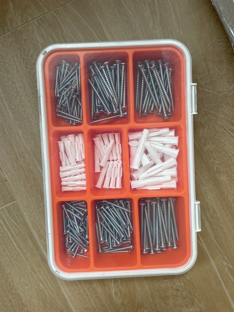Ikea screws and wall plug, Furniture & Home Living, Home Improvement
