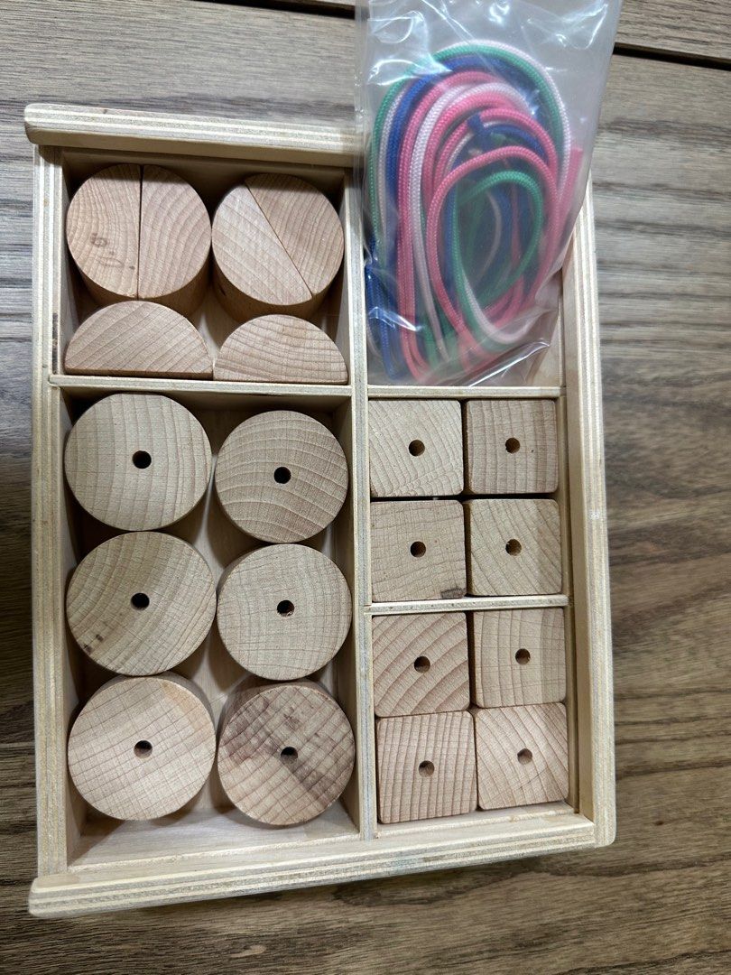 IKEA Wooden Lacing Beads Hobbies Toys Toys Games on Carousell