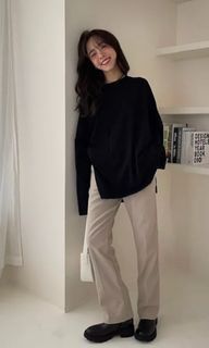全新Isa毛呢長褲 杏s