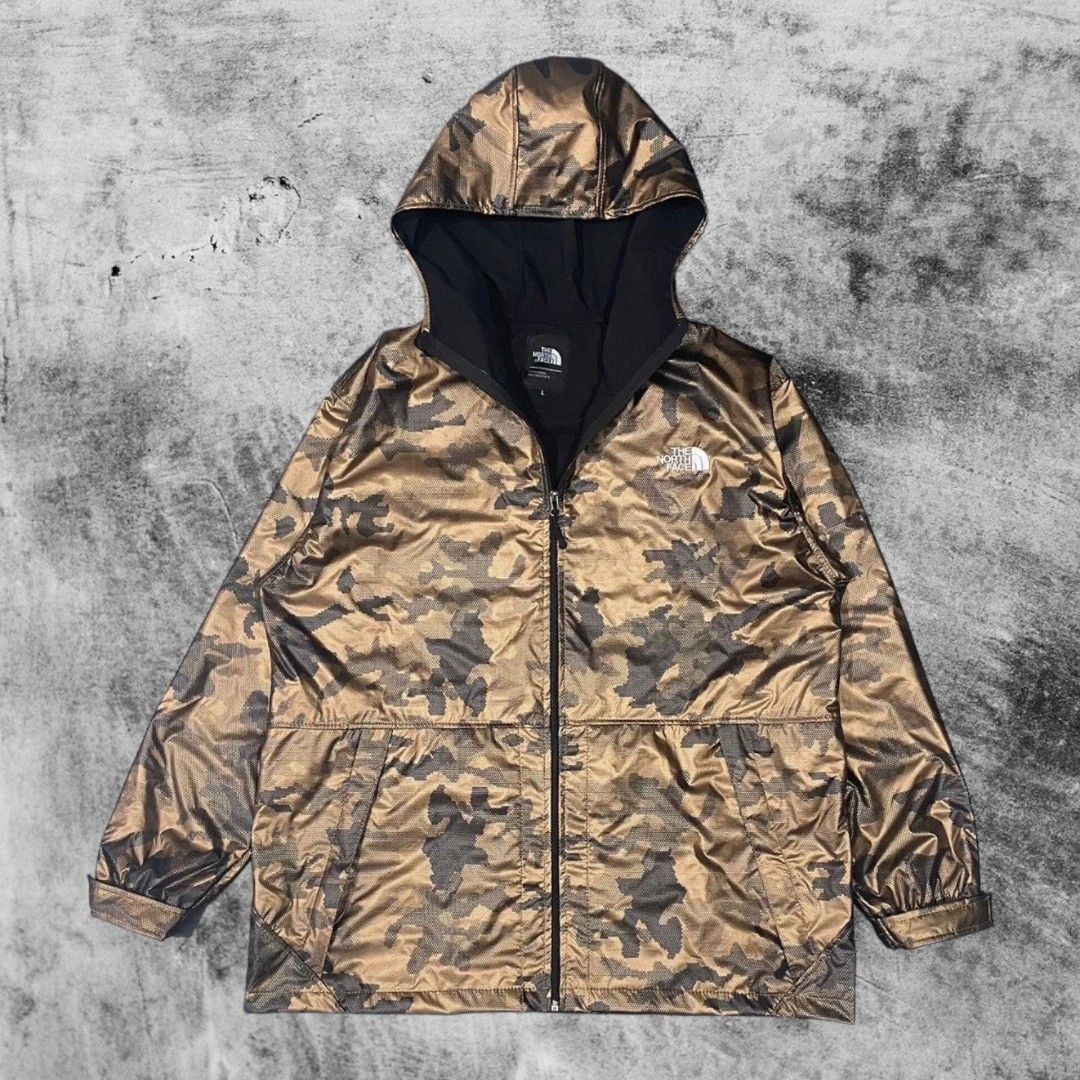 Jaket The North Face TNF Camo Loreng Coklat Anti Air Waterproof