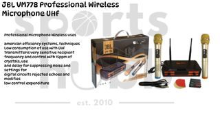 JBL VM778 Professional Wireless Microphone UHF
