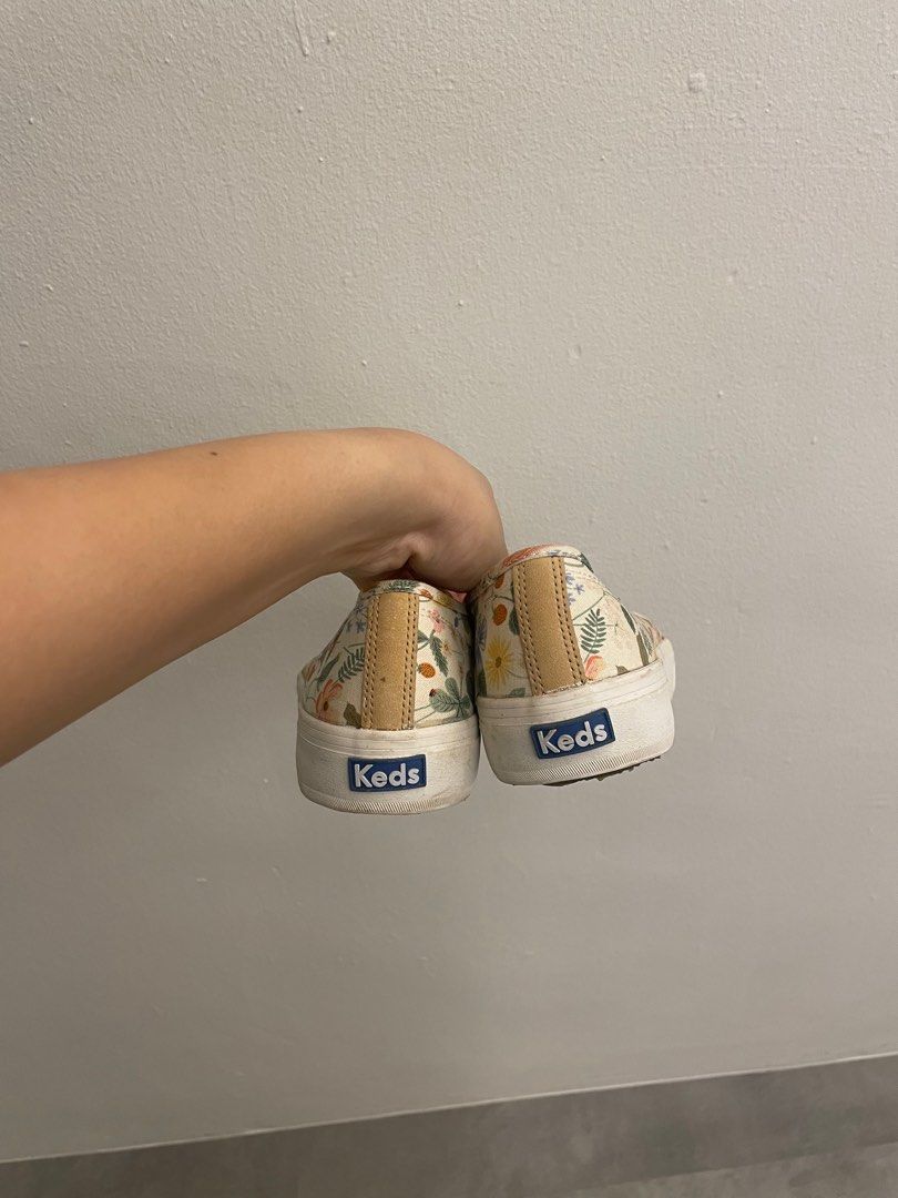 keds rifle paper slip ons