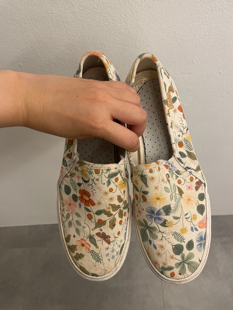 keds rifle paper slip ons