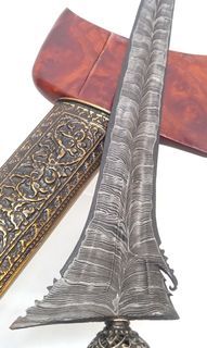 Keris Bugis Sulawesi Lurus Ganjar Seiras Bulu Ayam Collection Purposes