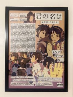kimi no nawa | your name anime framed collage poster