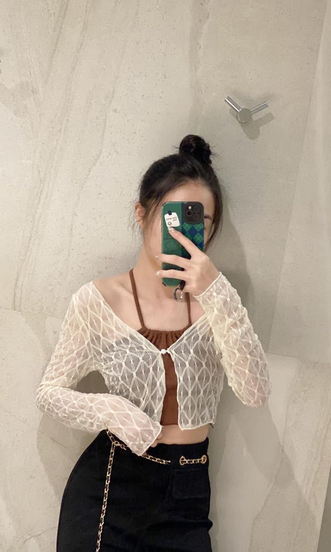 Lola White Lace Crop Top