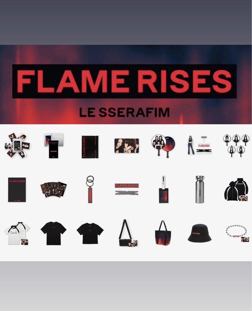 Le sserafim LSRF flame rises asia tour merch 演唱會週邊 代購, 預購 - Carousell