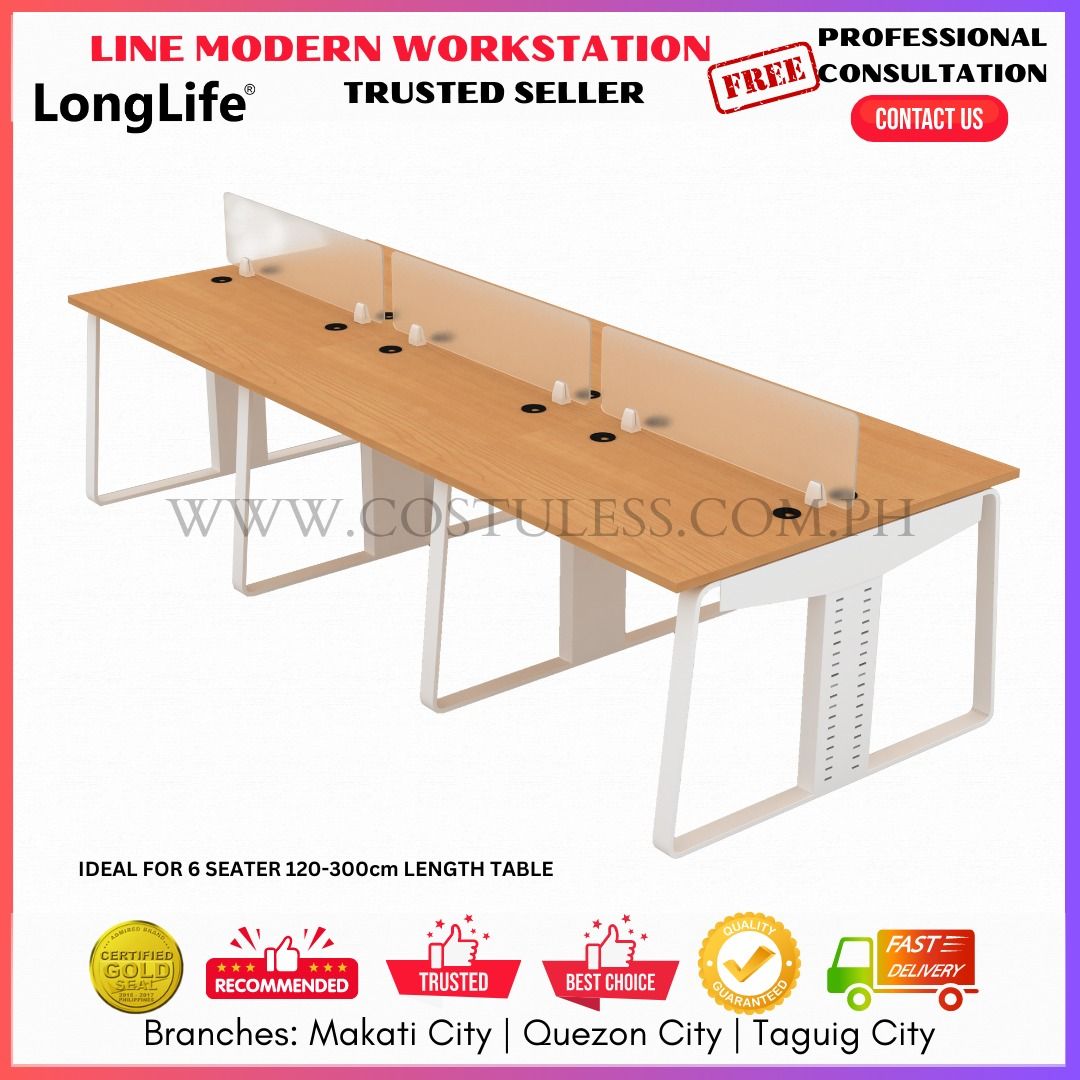 LINE MODERN WORKSTATION, Customize Office Partition, Customized Working Table, Status Modern Desk, Cubicles, Modular Partitions, Office Desk, Computer Desk, Customized Table, Computer Table (Category: Office Furniture & Fixtures) located in Makati City. Submitted by costuless_inc. (Listing ID 1231655301, Image 2). Description: Customize Item (Price is for posting only) (OUR SAMPLE FINISHED PRODUCT) Are you looking Line Modern Workstation, Customi