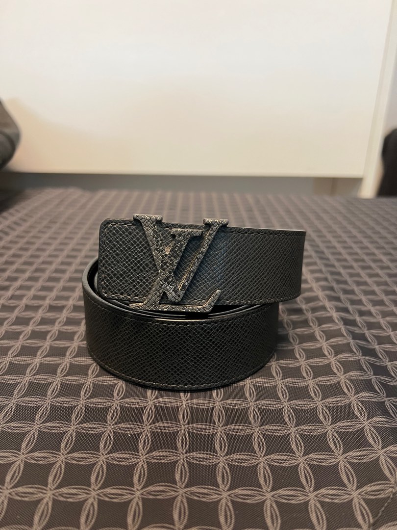 Louis Vuitton Black Leather Neogram Belt 95CM