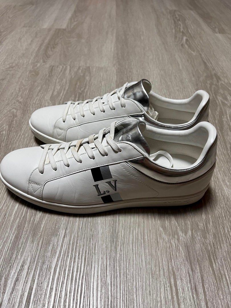 Luxembourg leather low trainers Louis Vuitton White size 9 US in