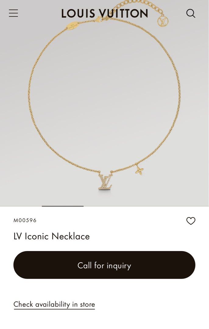 Louis Vuitton Lv iconic necklace (M00596) in 2023