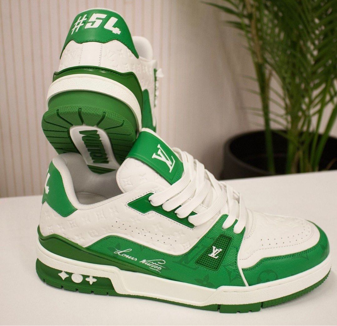 Louis Vuitton LV sneaker trainer 54 green, Men's Fashion, Footwear