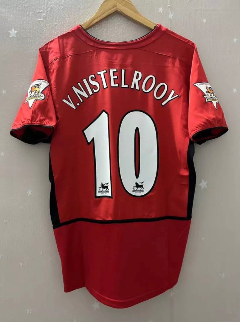 Maillot Extérieur Manchester United 2002/2003 – Version Away, Nistelrooy N°10, Taille M, Nike, Fabriqué Au Maroc