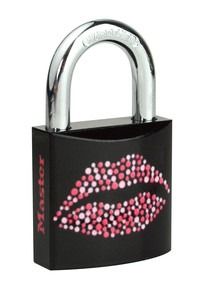 MASTER LOCK 30mm wide solid body padlock; kiss printed pattern Model No. 3430EURDKISS (Category: Locks, Doors & Gates) located in Manila. Submitted by dyoza2008 (Listing ID 1246542426, Image 3). Description: SRP- 529 Product Details The Master Lock No. 3430EURDKISS Solid Body Padlock features a 30mm wide metal body for durability. The 5mm diameter shackle is 18mm long and made of hardened steel, offering extra resistance to cutting and sawing. Th