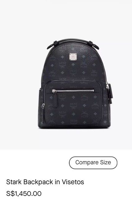 Backpack sales mcm black