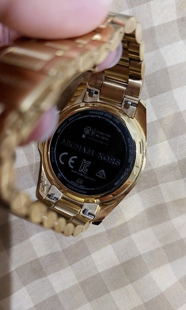 Michael Kors Smartwatch Bradshaw MKT5001 Gold Tone Fesyen Wanita