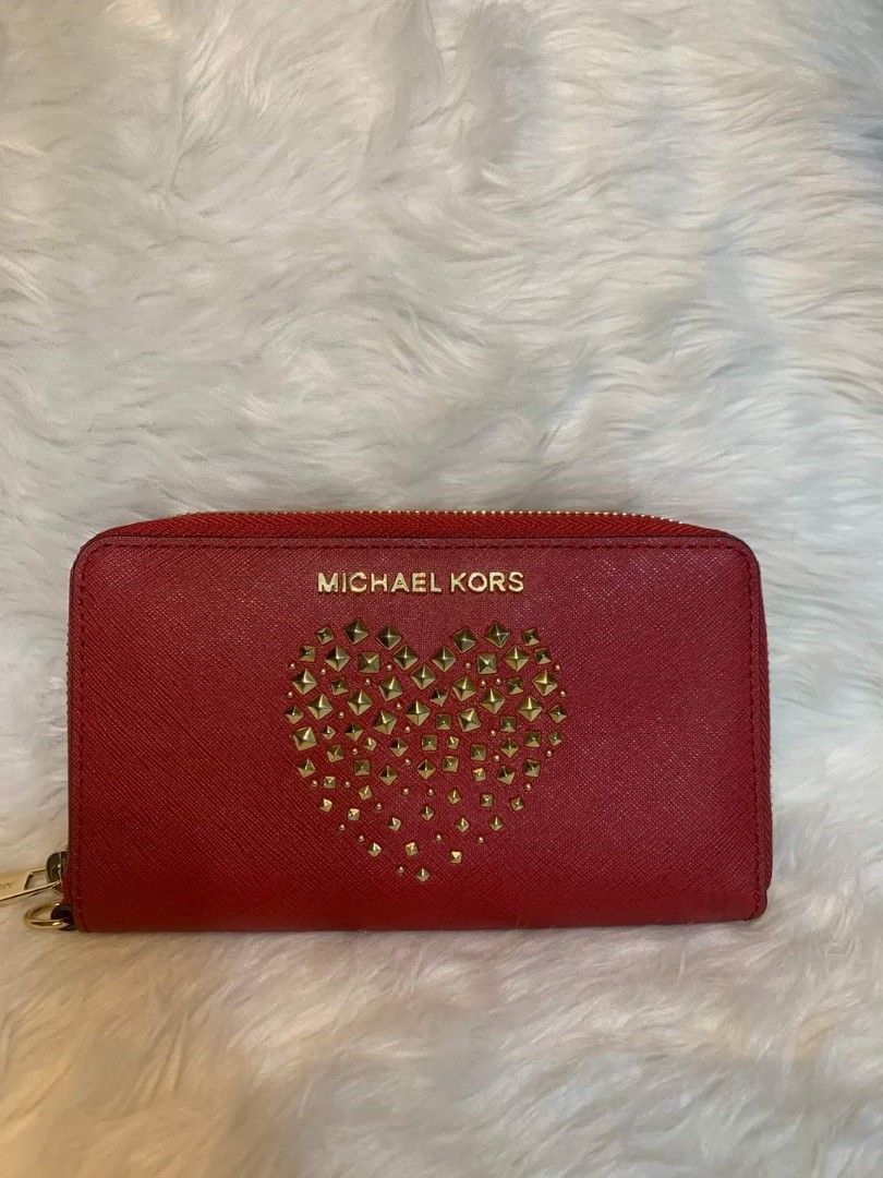 Michael kors studded wallet new arrivals