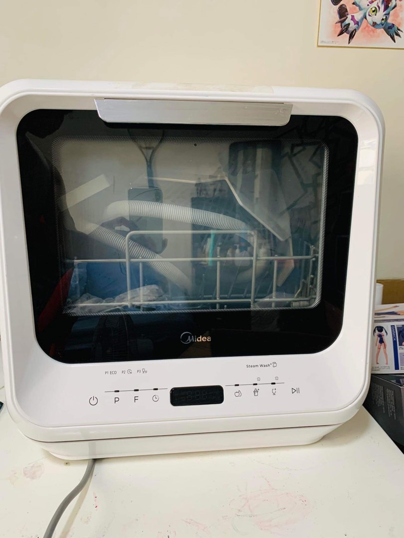 Midea table top dishwasher with box, TV & Home Appliances, Kitchen