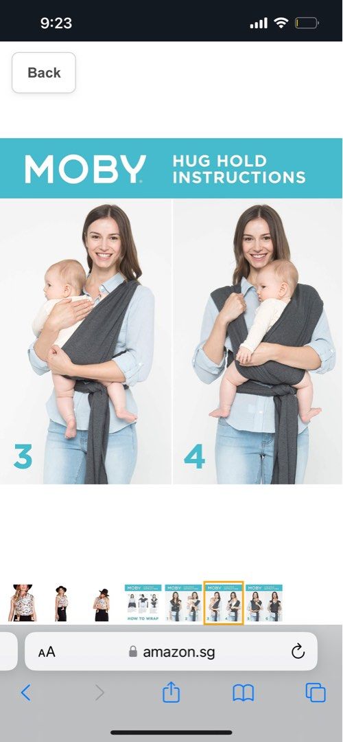 Moby Evolution Wrap (Category: Other Babies Going Out Needs) located in Singapore. Submitted by cocoling80 (Listing ID 1246508793, Image 4). Description: Never used it outside before. Honestly the moby wrap sounded like a great idea back then few months back but when I saw how long it was and how troublesome it could be to tie, I kind of gave up and opted for easier baby carriers. Bought it for around 80 plus dollars . I am letting this go at mer