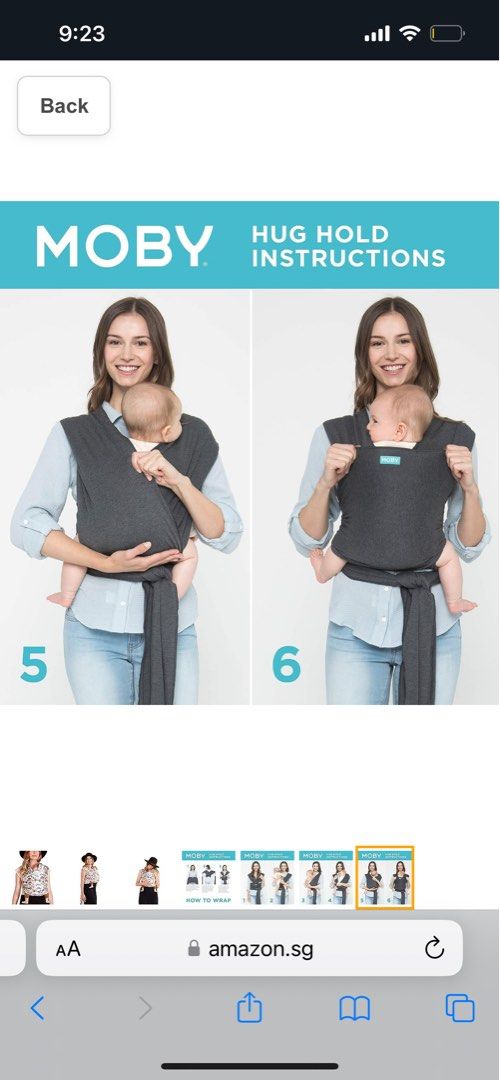Moby Evolution Wrap (Category: Other Babies Going Out Needs) located in Singapore. Submitted by cocoling80 (Listing ID 1246508793, Image 3). Description: Never used it outside before. Honestly the moby wrap sounded like a great idea back then few months back but when I saw how long it was and how troublesome it could be to tie, I kind of gave up and opted for easier baby carriers. Bought it for around 80 plus dollars . I am letting this go at mer