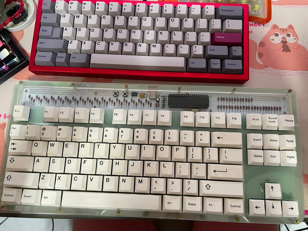 Mysterium tkl mechanical keyboard akko cs ocean blue with pe foam and