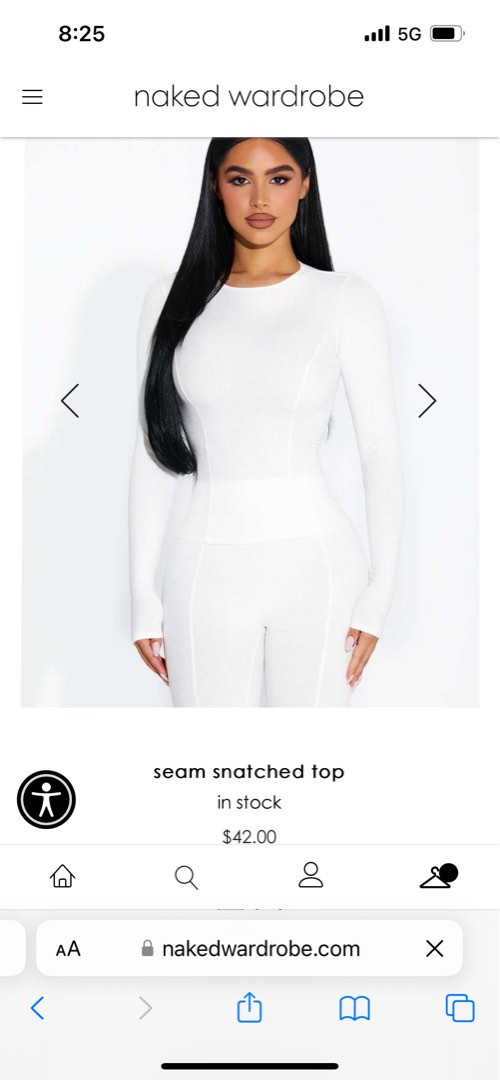 Naked wardrobe snatched white long sleeves top, Women's Fashion, Tops,  Longsleeves on Carousell