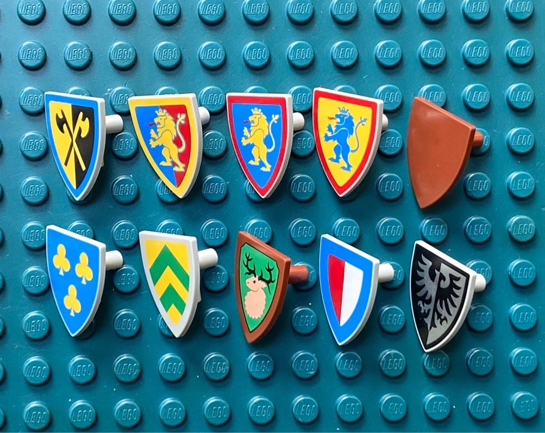 (New) Lego shield Lion and falcon knights Forestmen Medieval castle ...