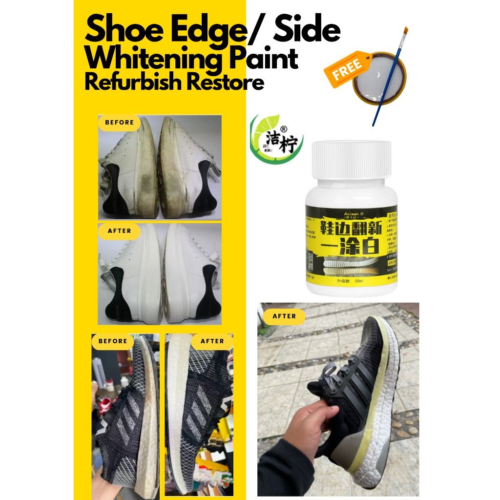 NEW Product Aciean Shoe Edge Side Whitening Paint Refurbish Restore Unyellow shoe water proof Sole white