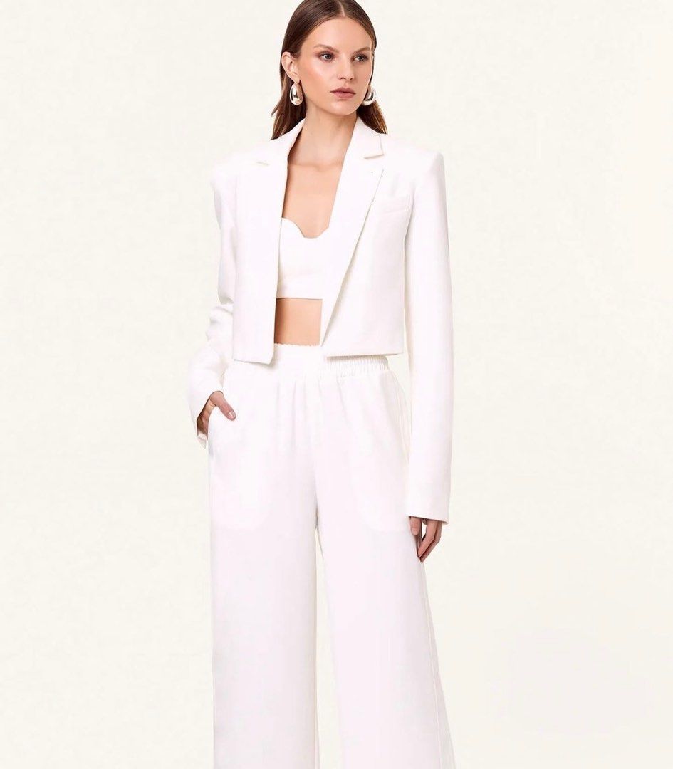 White long cheap sleeve blazer