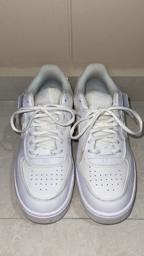 Nike Air Force 1 Shadow trainers in triple white Women s Fashion