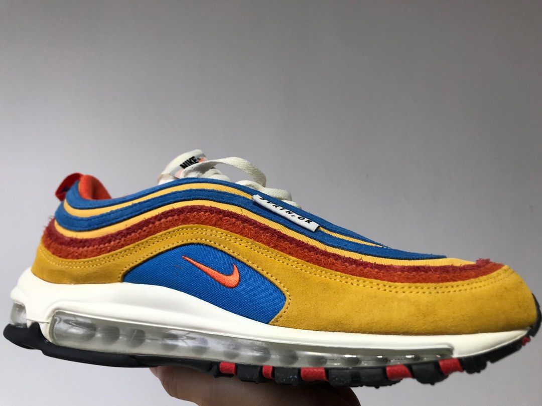 CNY sale BNIB Nike Air Max 97 SE Running Club Pollen Orange LT Photo Blue