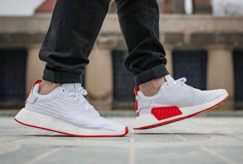 NMD R2 White Red Women s Fashion Footwear Sneakers on Carousell