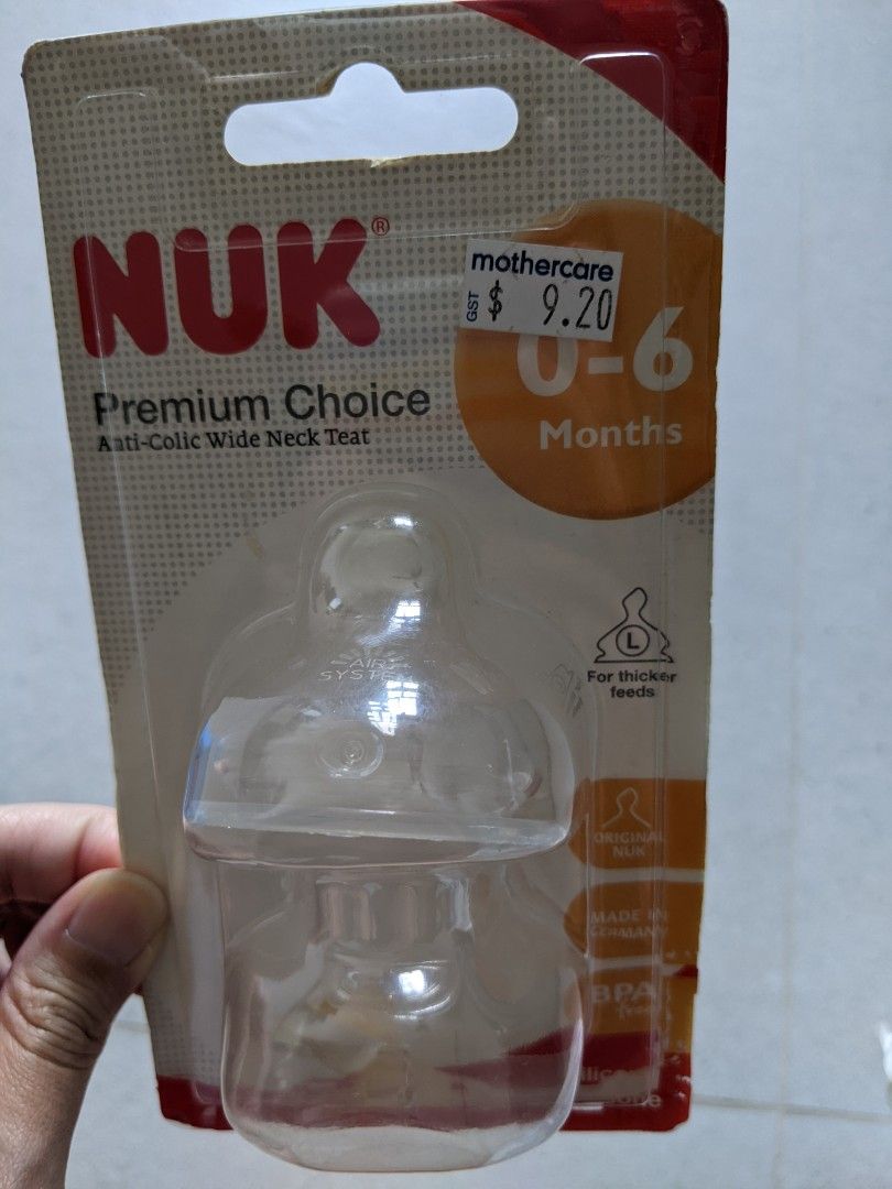 NUK anti colic wide neck teats Babies Kids Nursing Feeding
