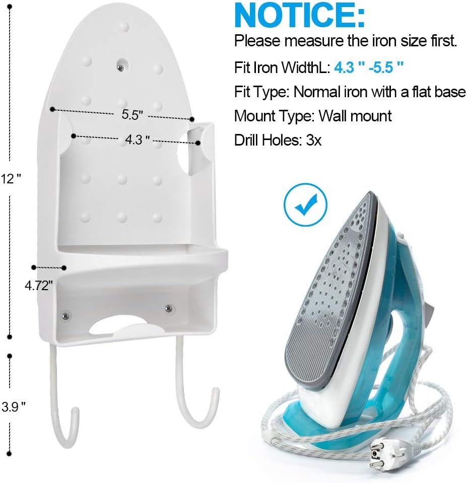 Clothes iron holder wall mount best sale