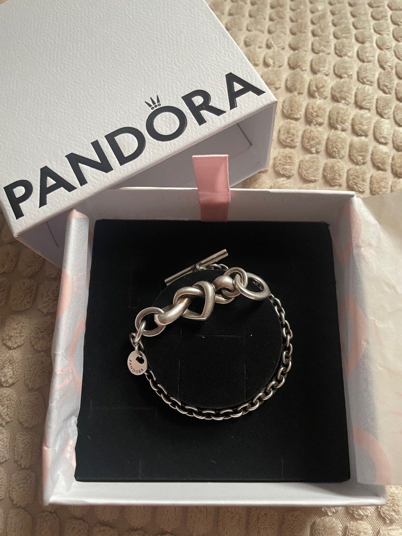 Pandora Moments Heart T-Bar Bracelet and Radiant Heart Charm Set