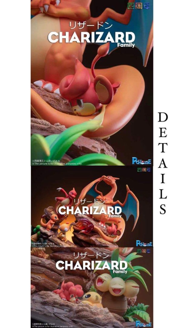PC Studio - Charizard Family, Hobbies & Toys, Toys & Games on Carousell