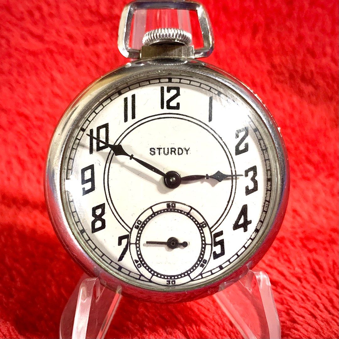 Pocket Watch Ingraham Sturdy Vintage 1950s 60s Dollar Watch