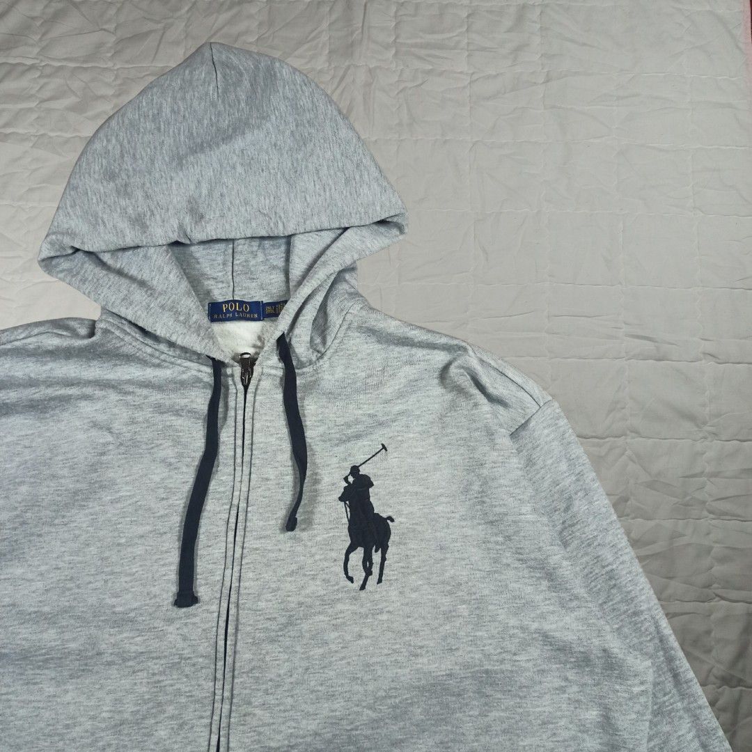 Polo Ralph Lauren Spell Out Big Pony Zip Hoodie, Men's Fashion, Coats