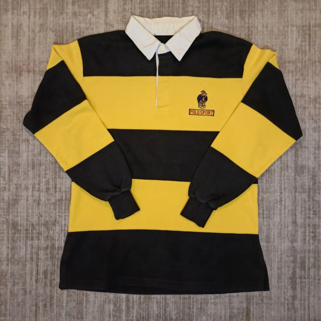 Yellow and best sale black rugby shirt