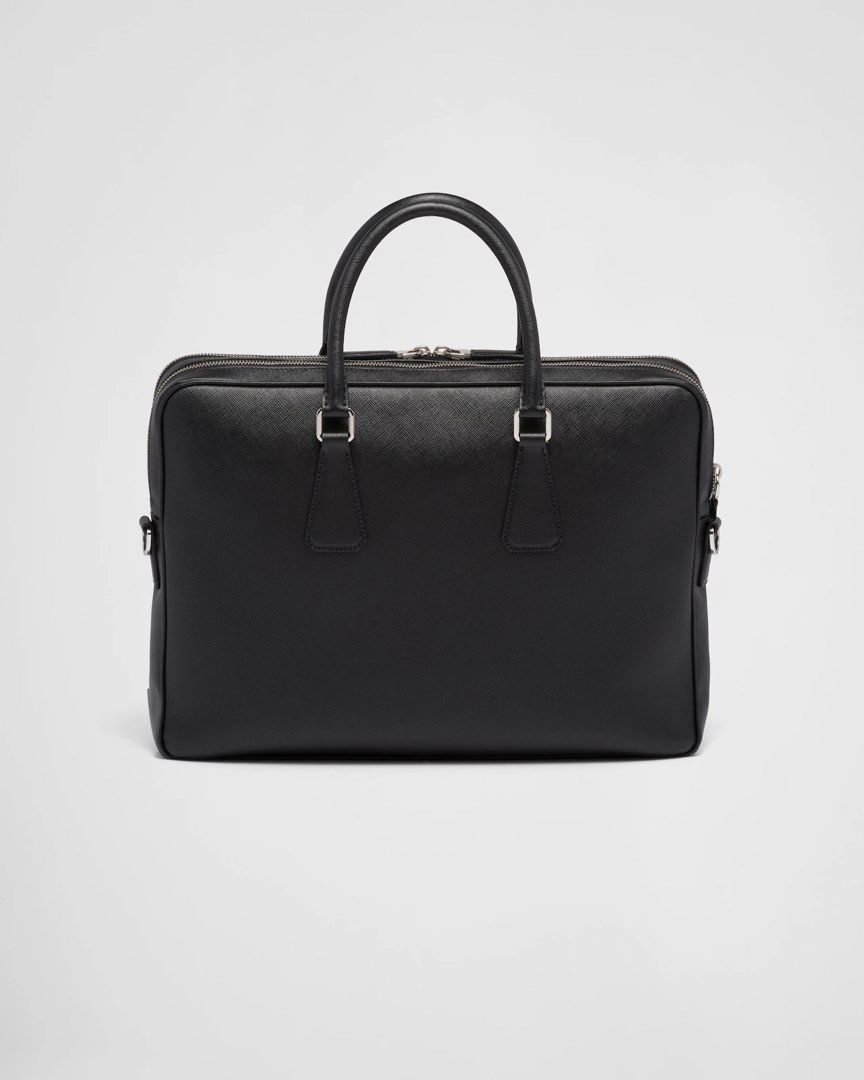 Prada Saffiano Leather Briefcase (Category: Luxury Bags & Wallets) located in Taguig. Submitted by shopmica (Listing ID 1246525536, Image 2). Description: BRAND NEW & NEVER USED Authentic RFS: gifted Message for actual photos Retail price $4400.