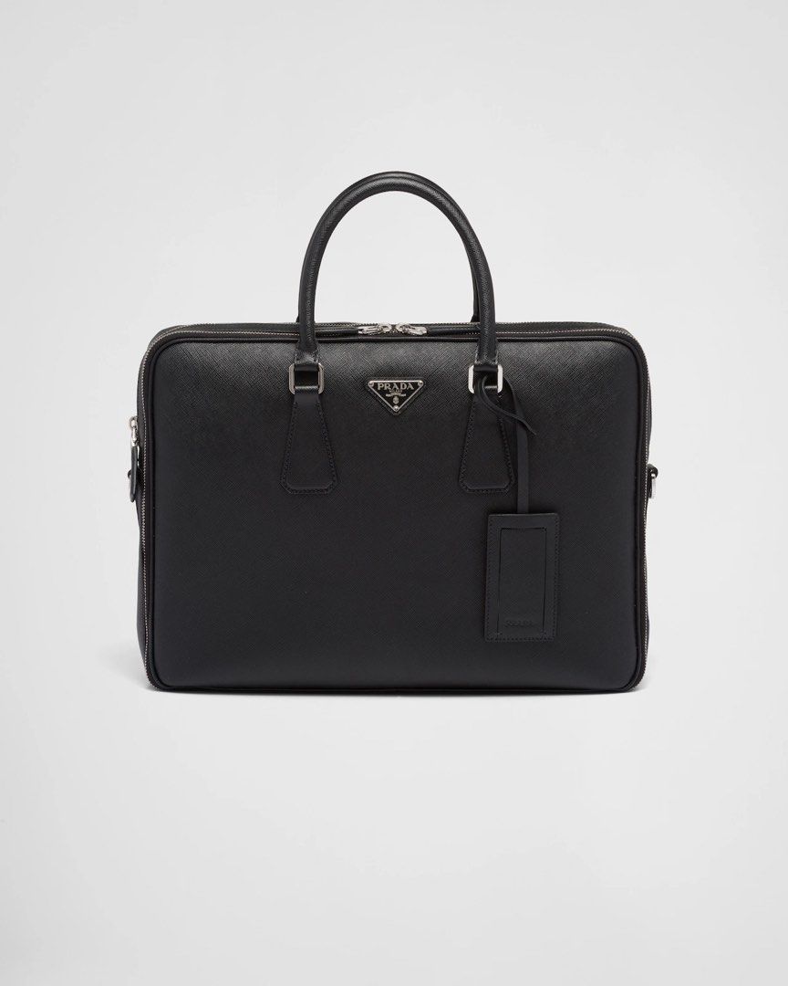 Prada Saffiano Leather Briefcase (Category: Luxury Bags & Wallets) located in Taguig. Submitted by shopmica (Listing ID 1246525536, Image 1). Description: BRAND NEW & NEVER USED Authentic RFS: gifted Message for actual photos Retail price $4400.