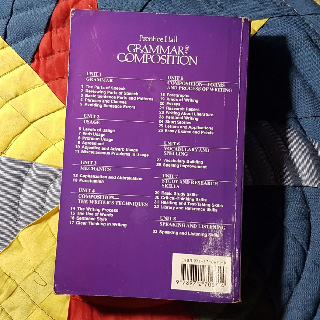 Prentice hall grammar and composition 3 on carousell