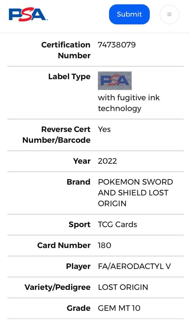 Pokemon - Aerodactyl V [Alternate Art] *Ultra Rare* Lost Origin 180/19 –  Envoy Cards