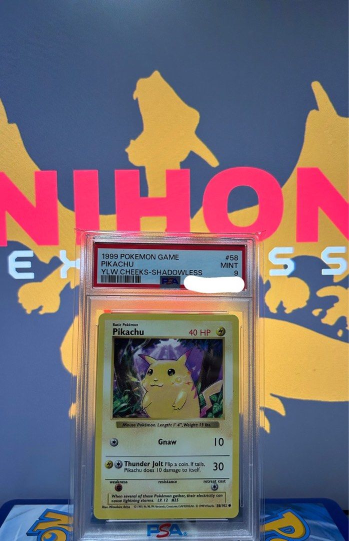 1999 pikachu pokemon card value 1999 POKEMON ORIGINAL BASE SET UNLIMITED WOTC PIKACHU 58/102 E3 GOLD S –  Mint Sports Cards & Collectibles main image 0