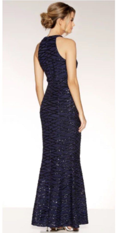 Quiz Navy Sequin Mermaid Maxi Dress Women s Fashion Dresses