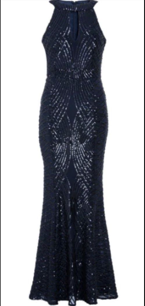 Quiz Navy Sequin Mermaid Maxi Dress Women s Fashion Dresses