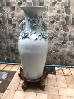 Rare Antique 36 inches Celadon Vase Jar
