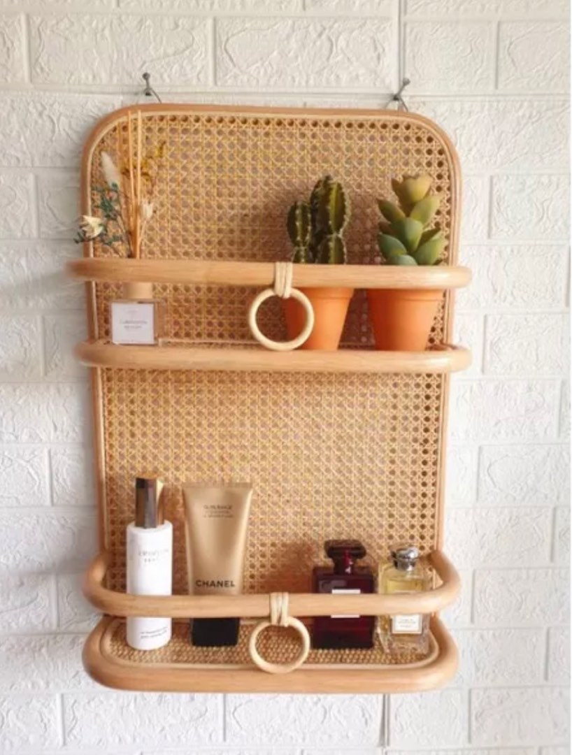 Rattan Wall Hanging Shelves / Shelving Rack from Indonesia / Rak Rotan (NO NEGO), Furniture