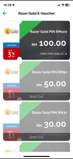 Razor Gold Reload Pin RM50 + RM100
