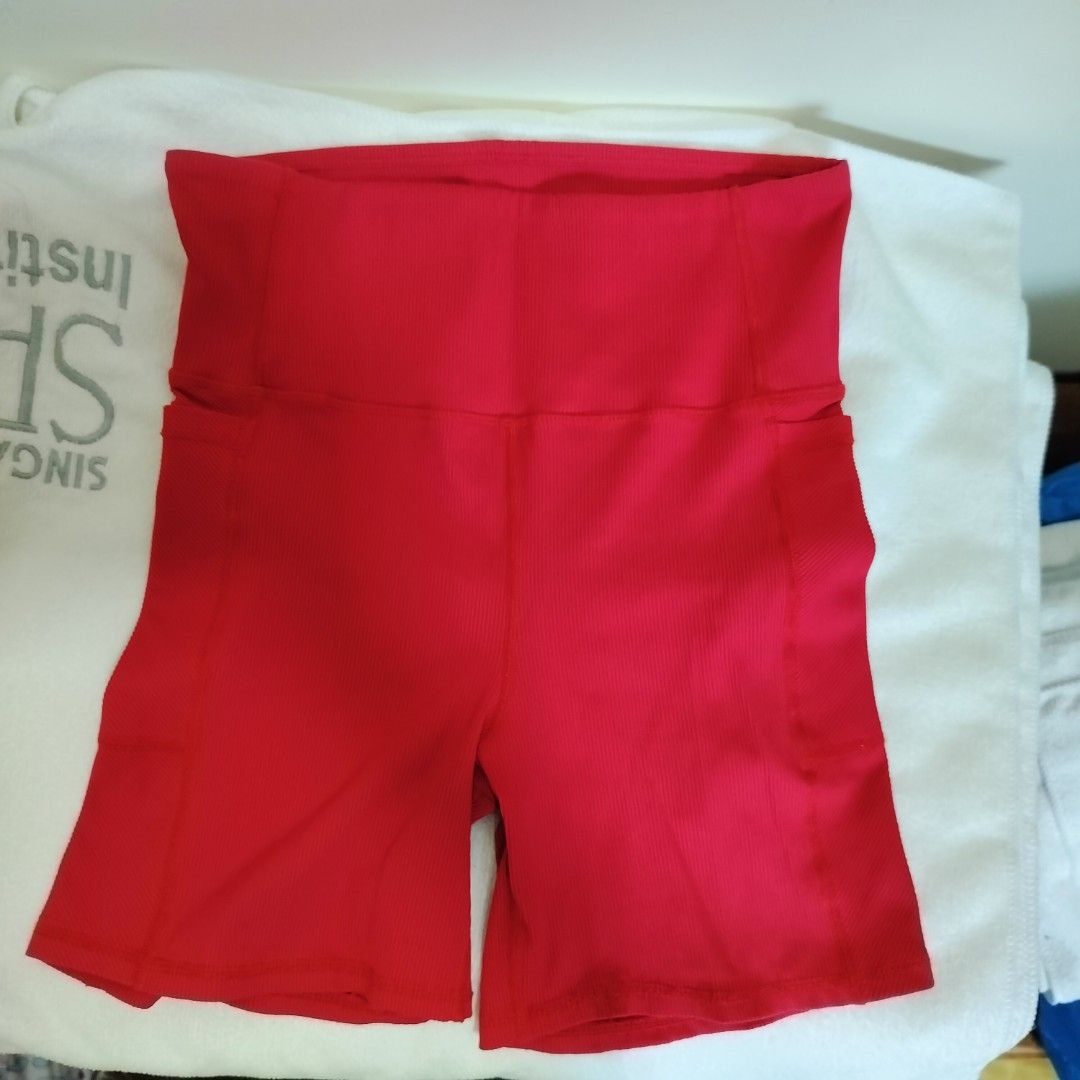 Red knit cheap shorts